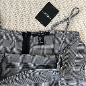 Black and White Plaid Cami Dress